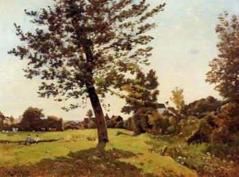 Henri-Joseph Harpignies : Meadow, Sunlight Effect